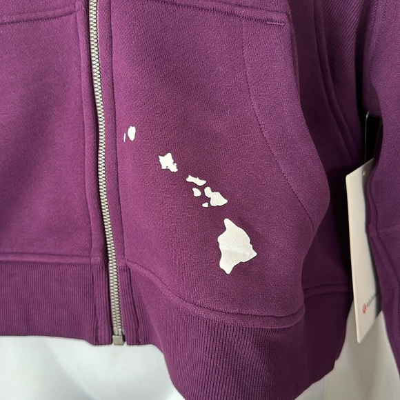 LULULEMON Hawaii SCUBA Oversized Full Zip HOODIE Dramatic Magenta Purple M/L ๐ - Picture 3 of 13